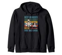 Best Bearded Beer Loving Dog Dad English Springer Spaniel Sweat à Capuche