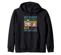 Best Bearded Beer Loving Dog Dad Ever Corgi Dog Pet Lover Sweat à Capuche