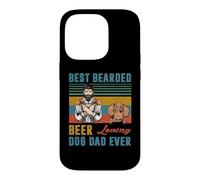 Best Bearded Beer Loving Dog Dad Ever Dachshund Dog Lover Coque pour iPhone 14 Pro