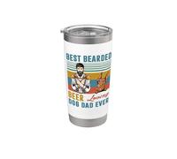 Best Bearded Beer Loving Dog Dad Ever Doberman Lover Gobelet isotherme en acier inoxydable double paroi