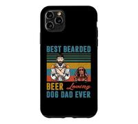 Best Bearded Beer Loving Dog Dad Ever Irish Setter Dog Lover Coque pour iPhone 11 Pro Max