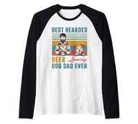 Best Bearded Beer Loving Dog Dad Ever Jack Russell Terrier Manche Raglan