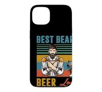 Best Bearded Beer Loving Dog Dad Ever Papillon Dog Lover Coque pour iPhone 13