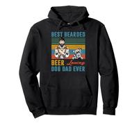 Best Bearded Beer Loving Dog Dad Ever Pit Bull Dog Lover Sweat à Capuche