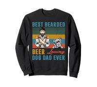 Best Bearded Beer Loving Dog Dad Ever Pit Bull Dog Lover Sweatshirt
