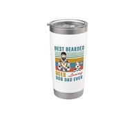 Best Bearded Beer Loving Dog Dad Ever Pit Bull Pet Lover Gobelet isotherme en acier inoxydable double paroi