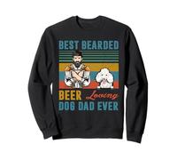 Best Bearded Beer Loving Dog Dad Ever Poodle Dog Lover Sweatshirt