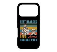Best Bearded Beer Loving Dog Dad Ever Pug Dog Lover Coque pour iPhone 17 Pro