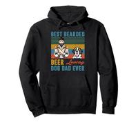 Best Bearded Beer Loving Dog Dad Ever St Bernard Dog Lover Sweat à Capuche