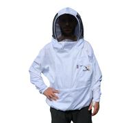 Best Bee vareuse Apiculteur en Tissu ÉPais et Coton de Haute qualité, à Enfiler, Capuche cofortable et Fixe, Poches pour Outils - Veste Apiculture Anti guêpes & Abeilles à Enfiler (3XL)