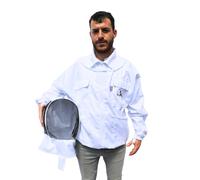 Best Bee vareuse Apiculteur en Tissu Épais et Coton de haute qualité, avec Fermeture Éclair robuste, Capuche Amovible, Poches Pour Outils - Veste Apiculture anti guêpes & abeilles XL