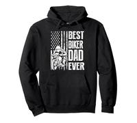 Best Biker Dad Ever Motocrycle American Flag for Daddy Sweat à Capuche