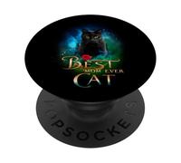 Best Black Cat Mom Ever Funny Kitten Cats Lover Mothers Day PopSockets PopGrip Adhésif