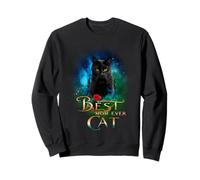 Best Black Cat Mom Ever Funny Kitten Cats Lover Mothers Day Sweatshirt