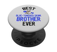 Best Blue Tongued Skink Brother Ever Cute Reptile PopSockets PopGrip Adhésif