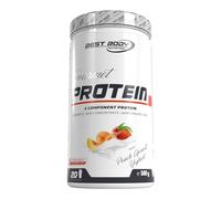 Best Body Nutrition Gourmet Premium Pro Protein Peach Apricot Yoghurt 500 g - 4-Component Protein Blend (Caseinate, Whey, Isolate, Egg) - Shake protéiné crémeux - Nutrition fitness & musculation