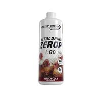 Best Body Nutrition Vital Drink ZEROP® - Cerise et de cola, Boisson concentrée - sirop - sans sucre, 1:80 donne 80 litres de boisson, 1000 ml