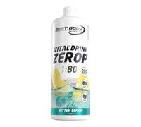 Best Body Nutrition - Vital Drink ZEROP Citron amer 1000 ml - Sirop sans sucre 1:80 pour Sodastream - 80 litres boisson faible en calories avec vitamines B1, B6, niacine