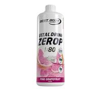 Best Body Nutrition - Vital Drink ZEROP Pink Grapefruit 1000 ml - Sirop sans sucre 1:80 - 80 litres boisson faible en calories avec vitamines B1, B6, niacine - Compatible Sodastream