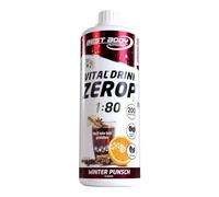 Best Body Nutrition - Vital Drink ZEROP Punch d’hiver 1000 ml - Sirop sans sucre 1:80 - 80 litres boisson faible en calories avec vitamines B1, B6, niacine - Compatible Sodastream