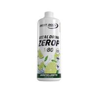 Best Body Nutrition Vital Drink ZEROP® - Thé vert et citron vert, Boisson concentrée - sirop - sans sucre, 1:80 donne 80 litres de boisson, 1000 ml