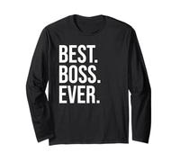 Best Boss Award That Says Best Boss Ever Sign,Funny Boss Men Manche Longue