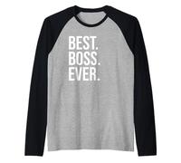Best Boss Award That Says Best Boss Ever Sign,Funny Boss Men Manche Raglan