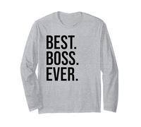 Best Boss Ever Shirt That Says Boss Funny World's Best Boss Manche Longue
