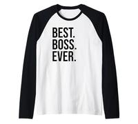 Best Boss Ever Shirt That Says Boss Funny World's Best Boss Manche Raglan