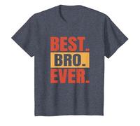 Best. Bro. Ever. Frère Sibling Super Brother T-Shirt, Enfant, Bleu Chiné, 3 Ans