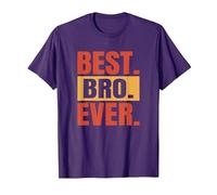 Best. Bro. Ever. Frère Sibling Super Brother T-Shirt, Homme, Violet, XL
