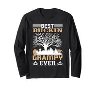 Best Buckin Grampy Ever Grandpa Hunting Hunter Life Manche Longue