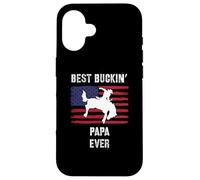Best Buckin' Papa Ever Drapeau américain Rodéo Cowboy Western Coque pour iPhone 16
