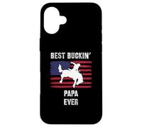 Best Buckin' Papa Ever Drapeau américain Rodéo Cowboy Western Coque pour iPhone 16 Plus