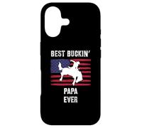 Best Buckin' Papa Ever Drapeau américain Rodéo Cowboy Western Coque pour iPhone 17