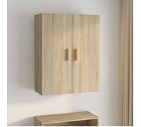 BEST Buffet de rangement enfilade - Armoire murale suspendue Chêne sonoma 69,5x34x90 cm fr6643