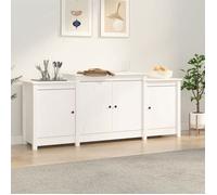 BEST Buffet de rangement enfilade - Buffet Blanc 164x37x68 cm Bois massif de pin fr5913