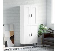 ""BEST""Buffet de rangement enfilade - Buffet haut multi-rangement Blanc 69,5x34x180 cm Bois d'ingénierie fr2762