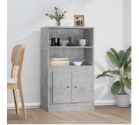 ""BEST""Buffet de rangement enfilade - Buffet haut multi-rangement gris béton - 60x35,5x103,5 cm bois d'ingénierie fr7734