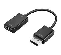 Best Buy essentials Câble HDMI 1,8 m, 4K Ultra HD, haut débit, plaqué or, composants audio/vidéo pour TV, jeux, Blu-Ray et home cinéma - Qualité supérieure (adaptateur DisplayPort vers HDMI, taille