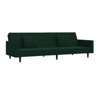 BEST""Canapé-lit - Sofa Bed Moderne - Pour adulte/enfant - à 2 places avec deux oreillers Vert foncé Velours Nov428595