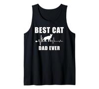 Best Cat Dad Ever Abyssinian Cat Heartbeat Kitten Lover Débardeur