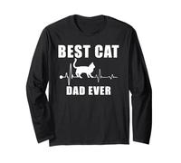 Best Cat Dad Ever Burmese Cat Heartbeat Kitten Lover Manche Longue