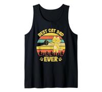 Best Cat Dad Ever Fist Bump Funny Cat Lover Christmas Dads Débardeur