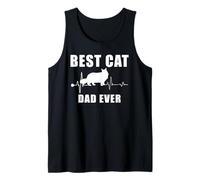 Best Cat Dad Ever Maine Coon Cat Heartbeat Kitten Lover Débardeur