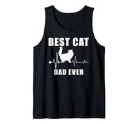 Best Cat Dad Ever Persian Cat Heartbeat Kitten Lover Débardeur