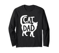 Best Cat Dad Fête des pères Homme Kitty Daddy Papa Noël Miaou Manche Longue