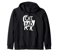 Best Cat Dad Fête des pères Homme Kitty Daddy Papa Noël Miaou Sweat à Capuche