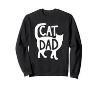 Best Cat Dad Fête des pères Homme Kitty Daddy Papa Noël Miaou Sweatshirt
