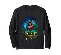 Best Cat Mom Ever Funny Kitten Cats Lover Mommy Mothers Day Manche Longue